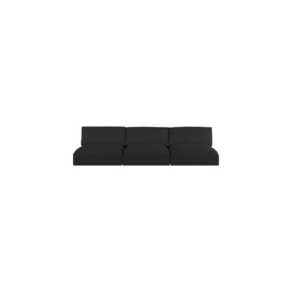 Ease Black Polyester Fabric Modular Sofa