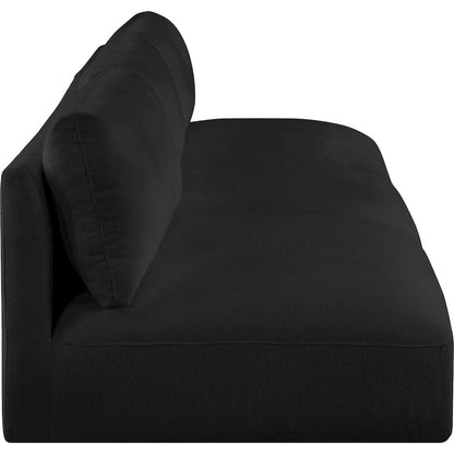 Ease Black Polyester Fabric Modular Sofa