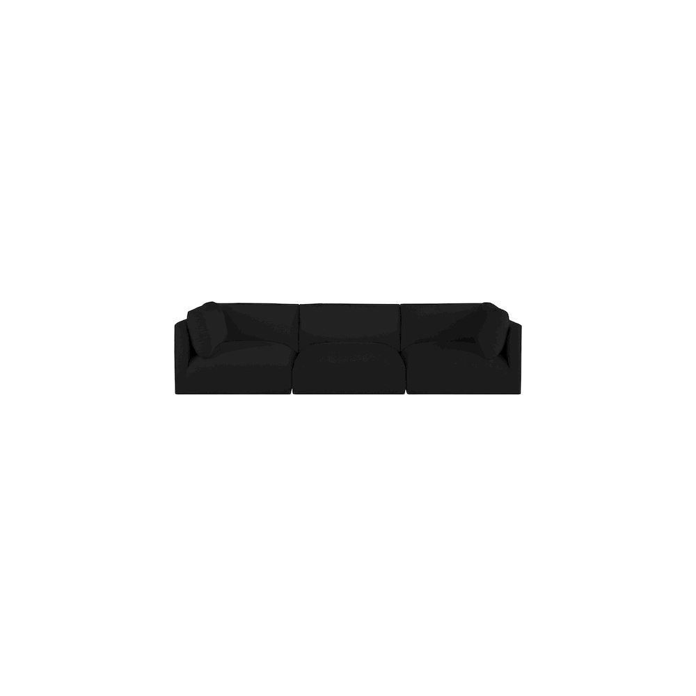 Ease Black Polyester Fabric Modular Sofa