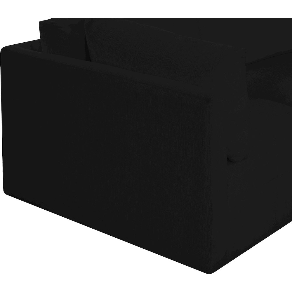 Ease Black Polyester Fabric Modular Sofa