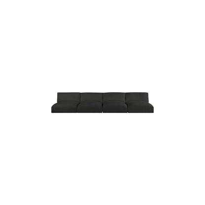 Ease Black Polyester Fabric Modular Sofa