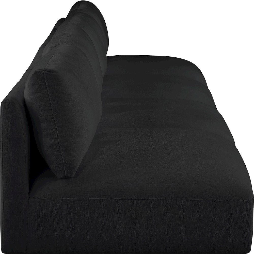 Ease Black Polyester Fabric Modular Sofa