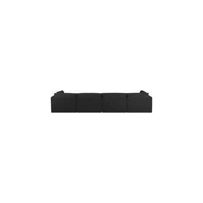 Ease Black Polyester Fabric Modular Sofa