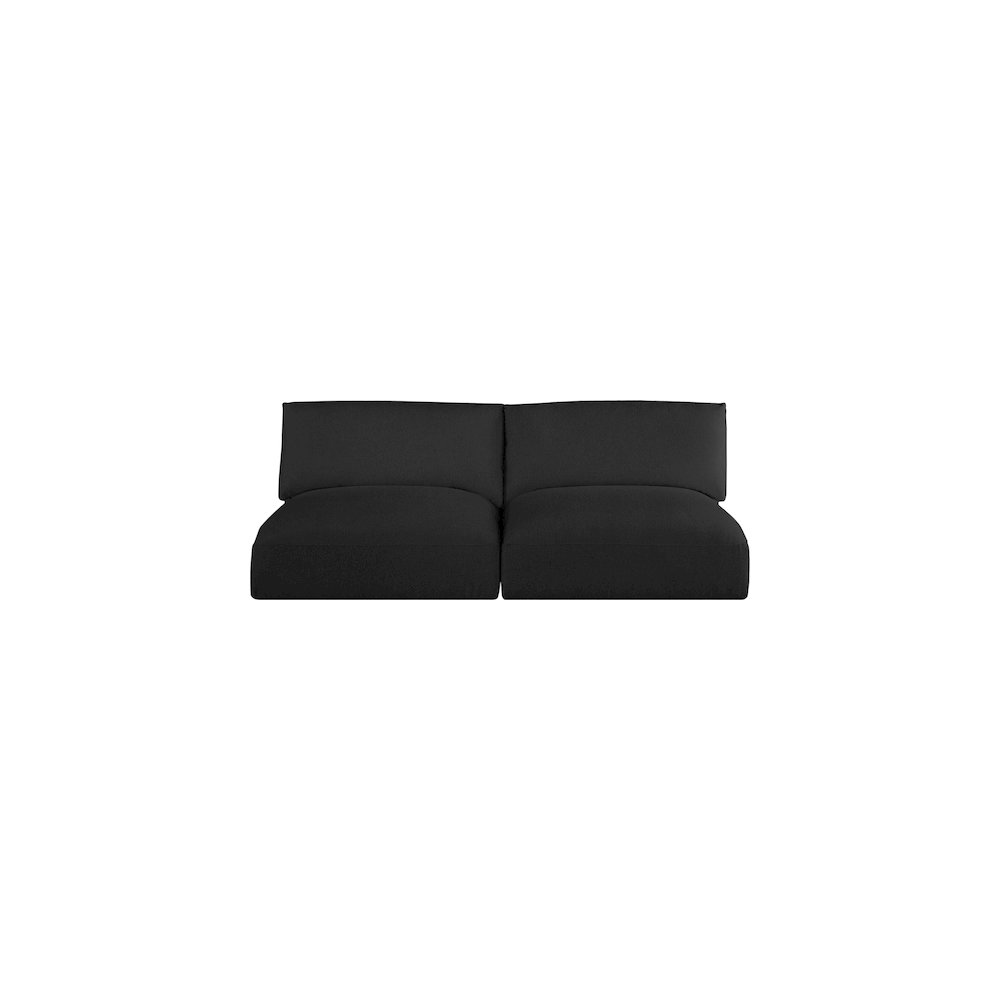 Ease Black Polyester Fabric Modular Sofa