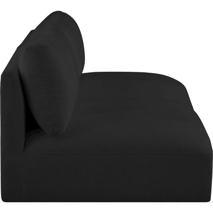 Ease Black Polyester Fabric Modular Sofa