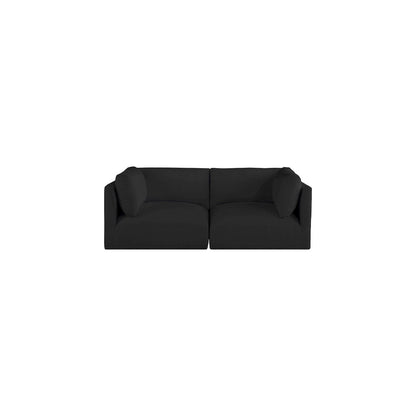 Ease Black Polyester Fabric Modular Sofa
