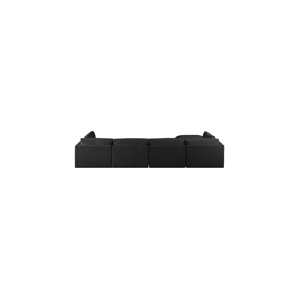 Ease Black Polyester Fabric Modular Sectional