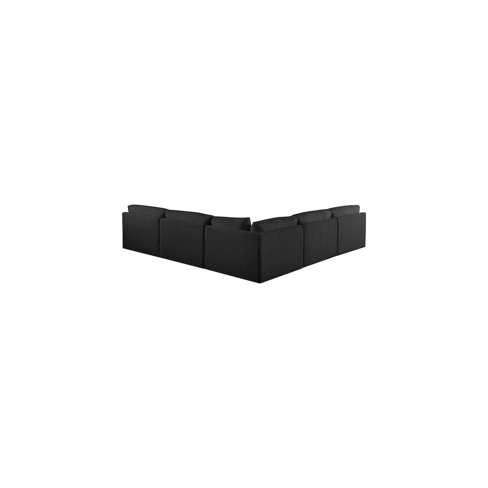 Ease Black Polyester Fabric Modular Sectional