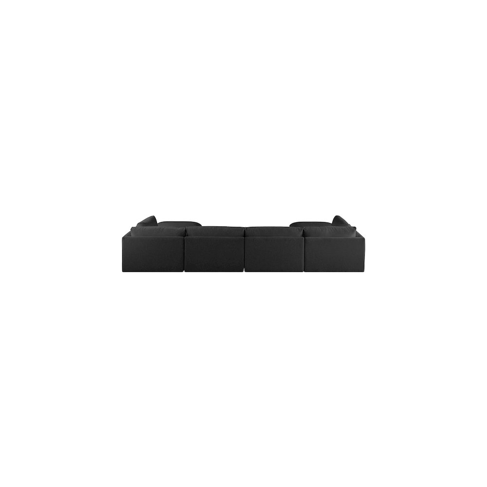 Ease Black Polyester Fabric Modular Sectional