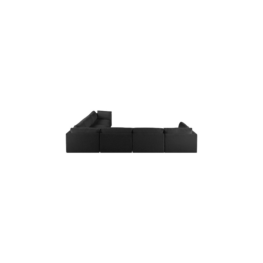 Ease Black Polyester Fabric Modular Sectional