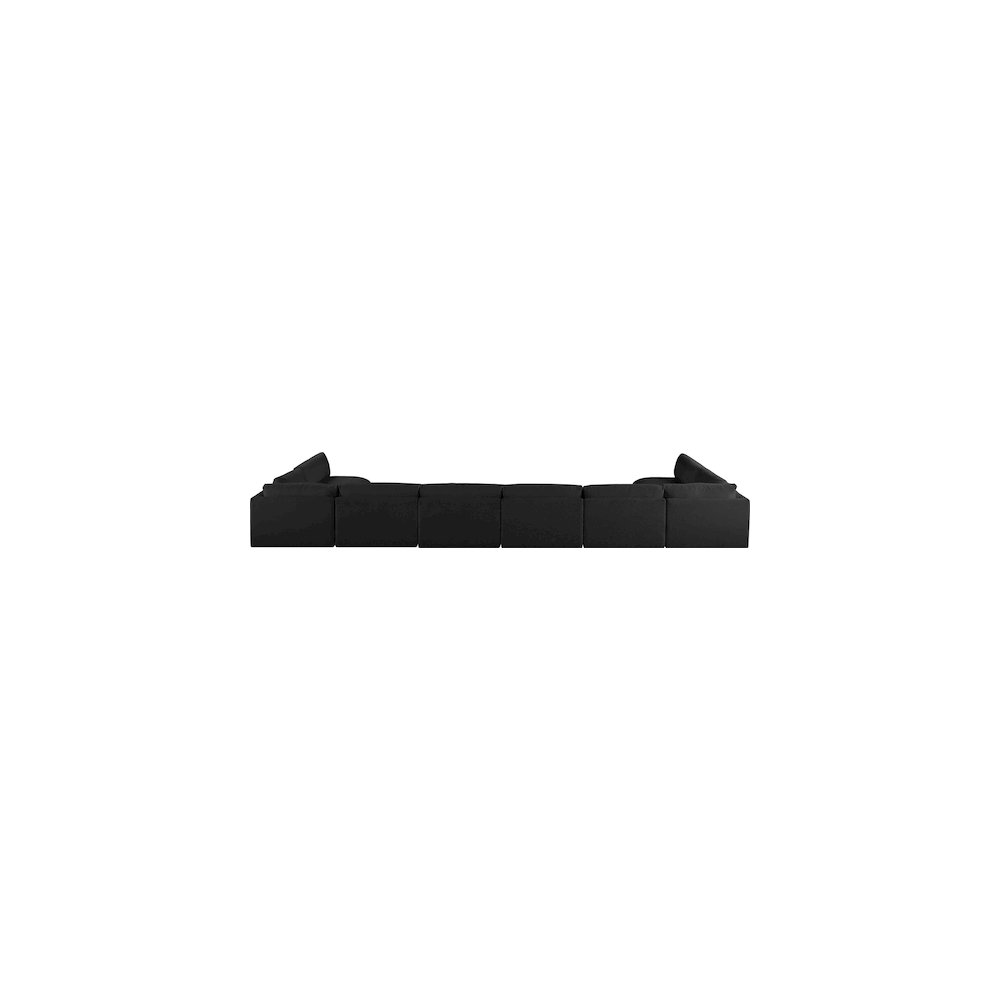 Ease Black Polyester Fabric Modular Sectional