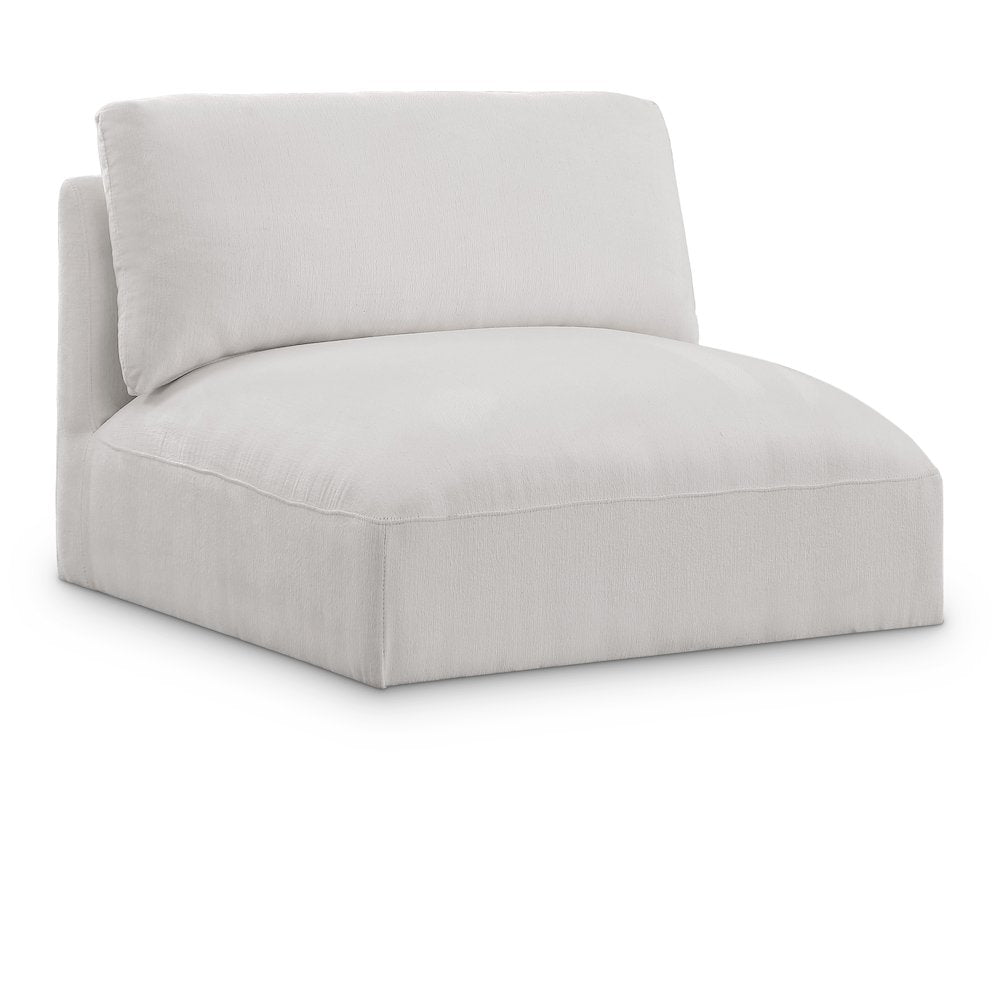Ease Cream Polyester Fabric Armless