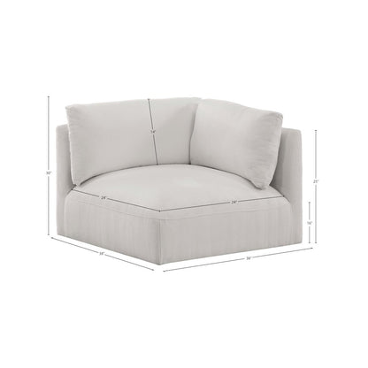 Ease Cream Polyester Fabric Corner
