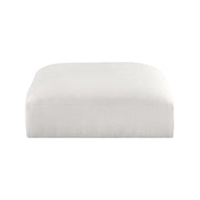 Ease Cream Polyester Fabric Ottoman