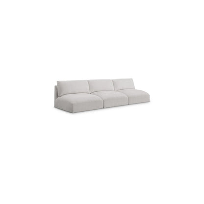 Ease Cream Polyester Fabric Modular Sofa
