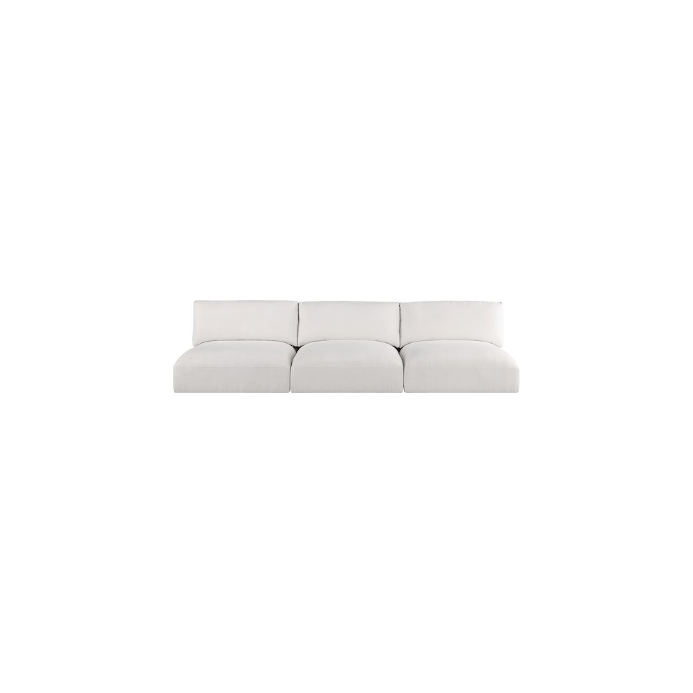 Ease Cream Polyester Fabric Modular Sofa