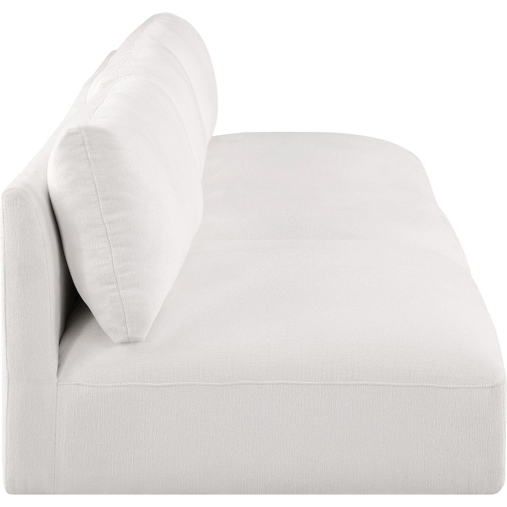 Ease Cream Polyester Fabric Modular Sofa