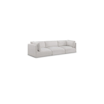 Ease Cream Polyester Fabric Modular Sofa