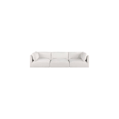 Ease Cream Polyester Fabric Modular Sofa