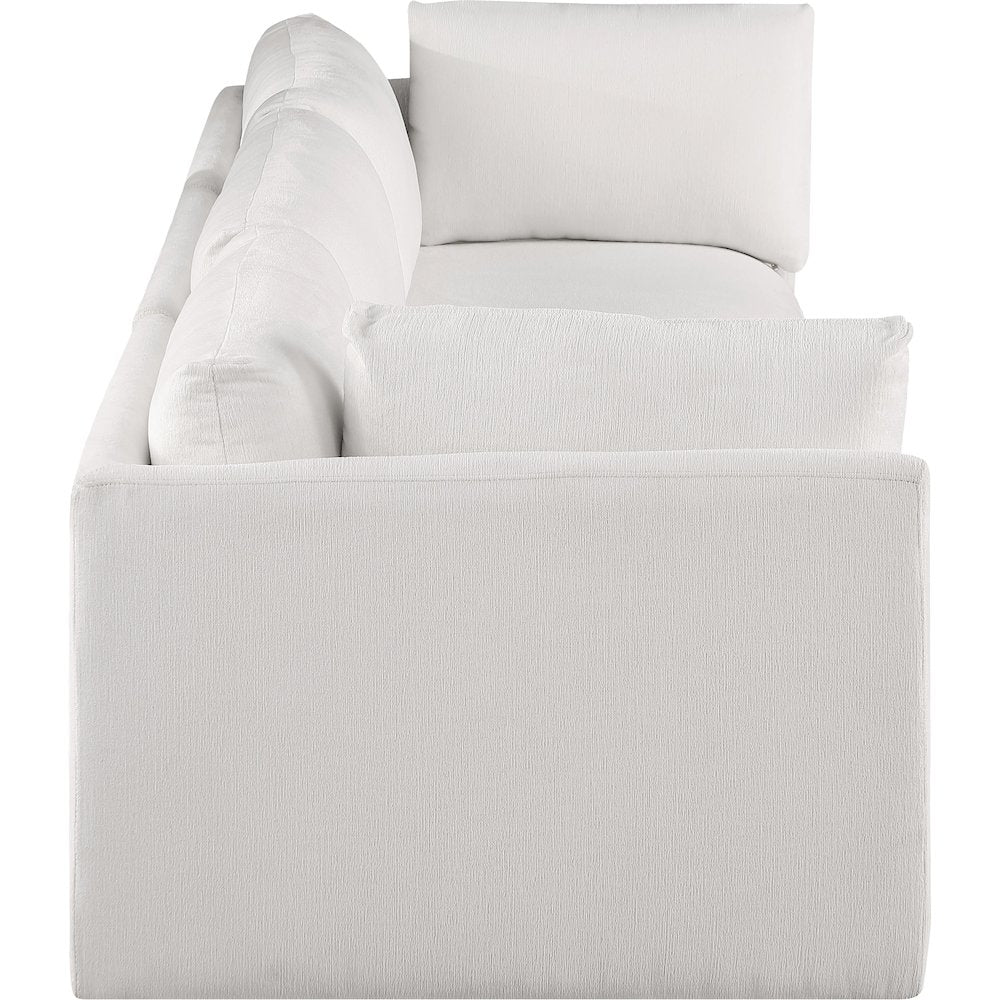 Ease Cream Polyester Fabric Modular Sofa