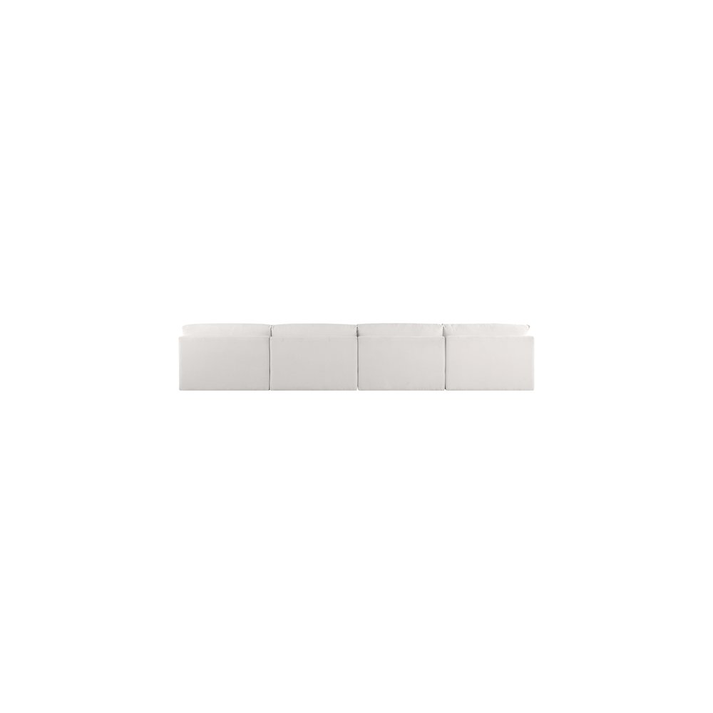 Ease Cream Polyester Fabric Modular Sofa