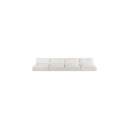 Ease Cream Polyester Fabric Modular Sofa