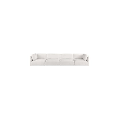 Ease Cream Polyester Fabric Modular Sofa