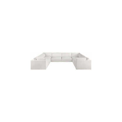 Ease Cream Polyester Fabric Modular Sectional