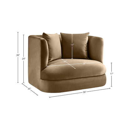 Alder Beige Velvet Chair