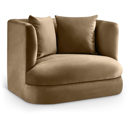 Alder Beige Velvet Chair