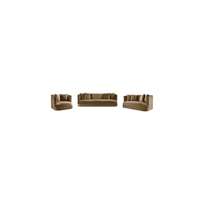 Alder Beige Velvet Loveseat