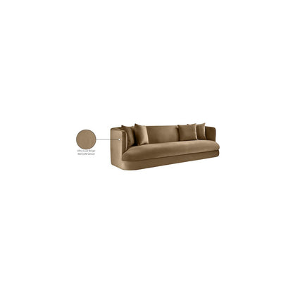 Alder Beige Velvet Sofa
