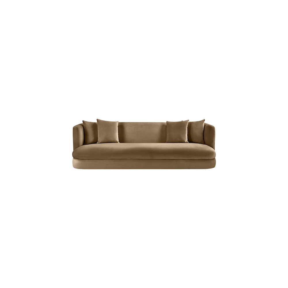 Alder Beige Velvet Sofa
