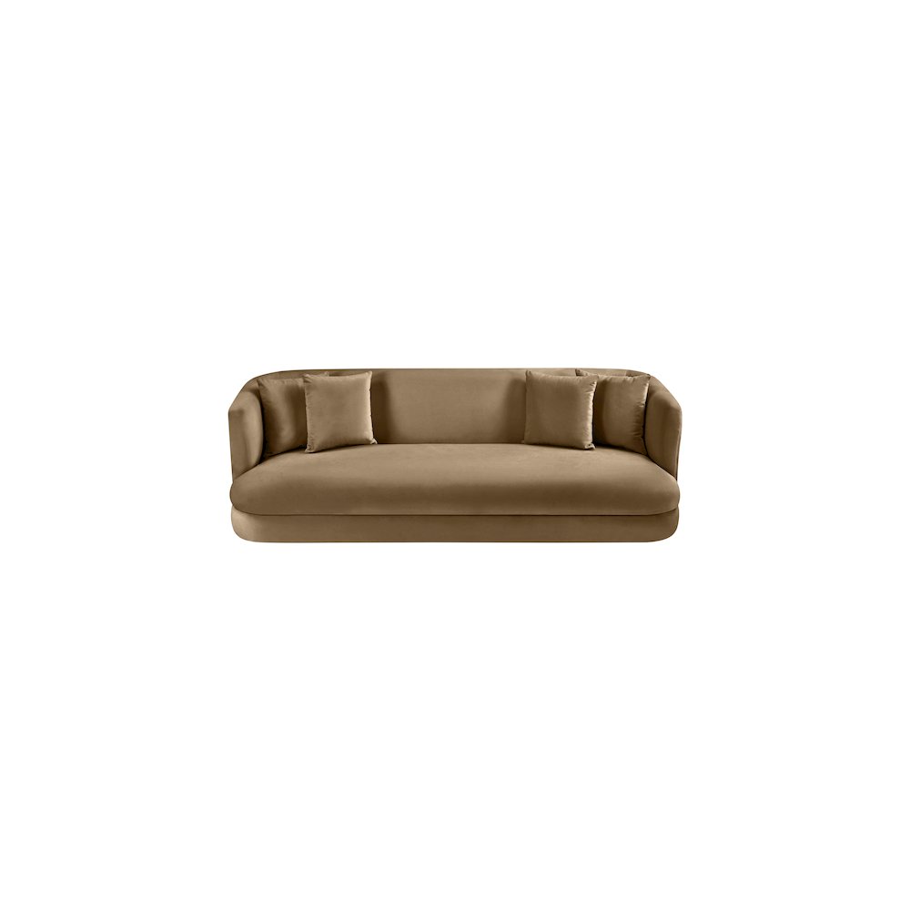 Alder Beige Velvet Sofa
