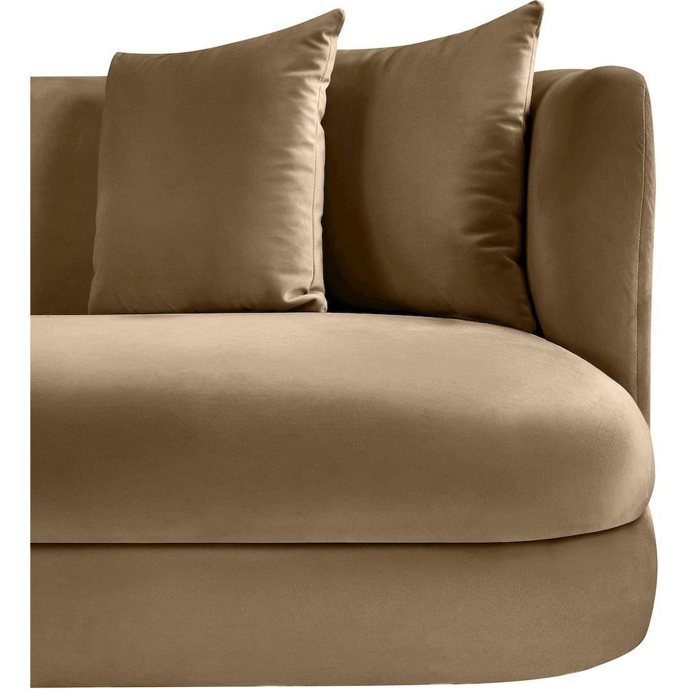 Alder Beige Velvet Sofa