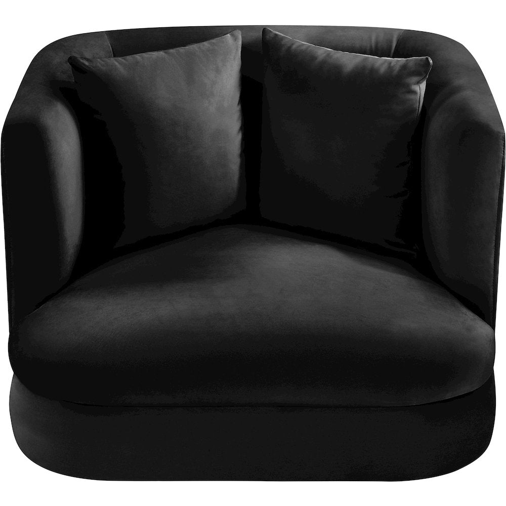 Alder Black Velvet Chair