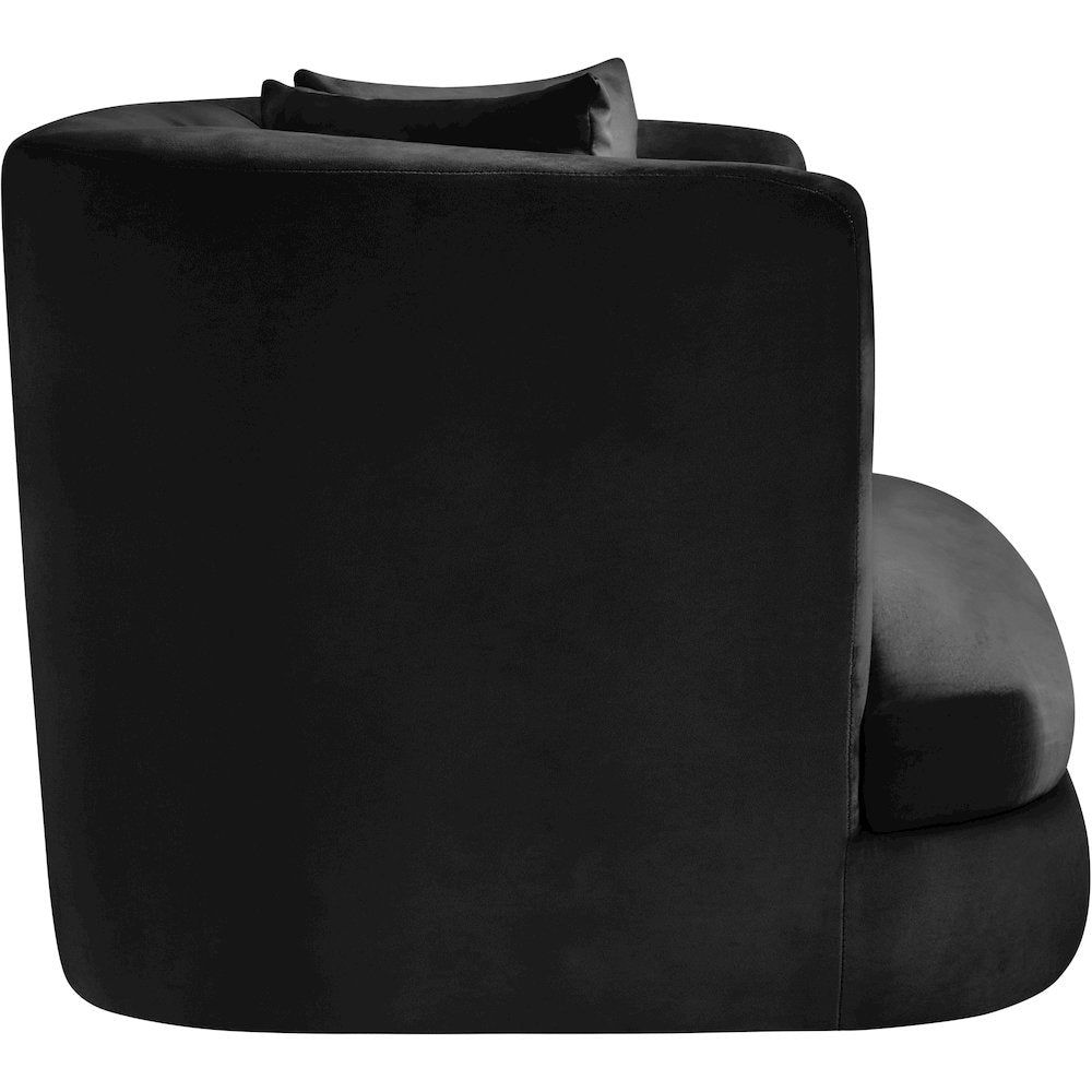 Alder Black Velvet Chair