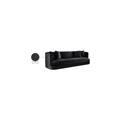 Alder Black Velvet Sofa