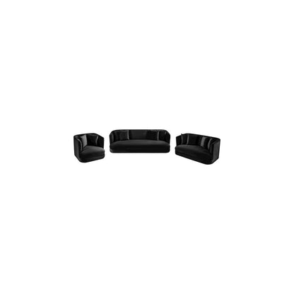 Alder Black Velvet Sofa