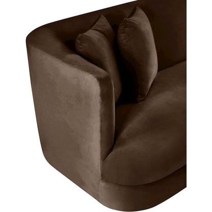 Alder Brown Velvet Chair