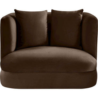 Alder Brown Velvet Chair