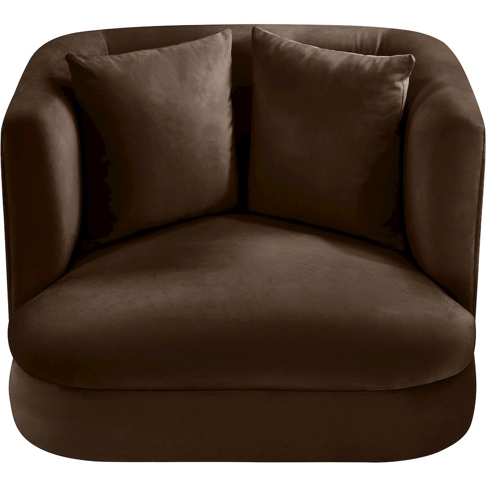 Alder Brown Velvet Chair