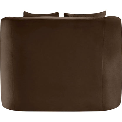 Alder Brown Velvet Chair