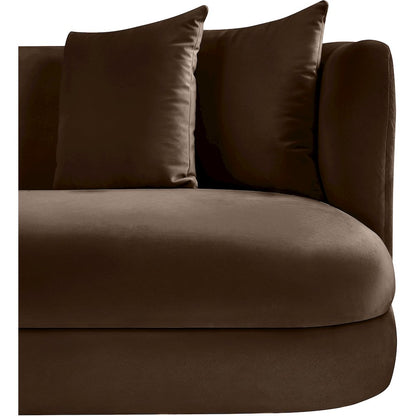 Alder Brown Velvet Loveseat