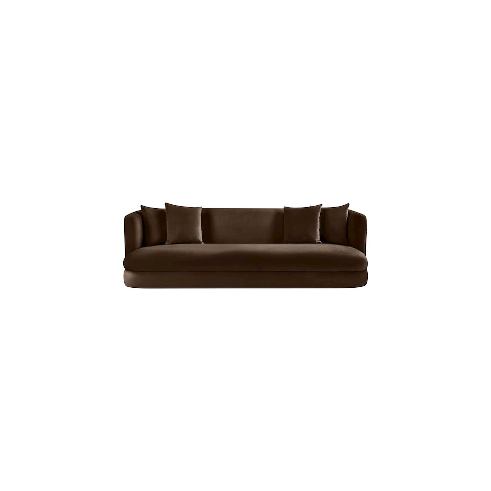 Alder Brown Velvet Sofa