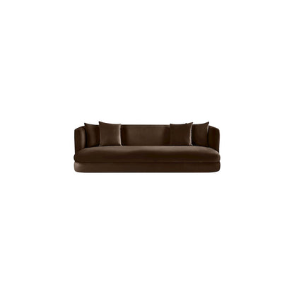 Alder Brown Velvet Sofa