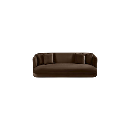 Alder Brown Velvet Sofa