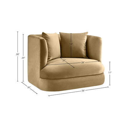 Alder Camel Velvet Chair