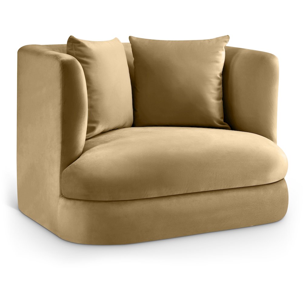 Alder Camel Velvet Chair