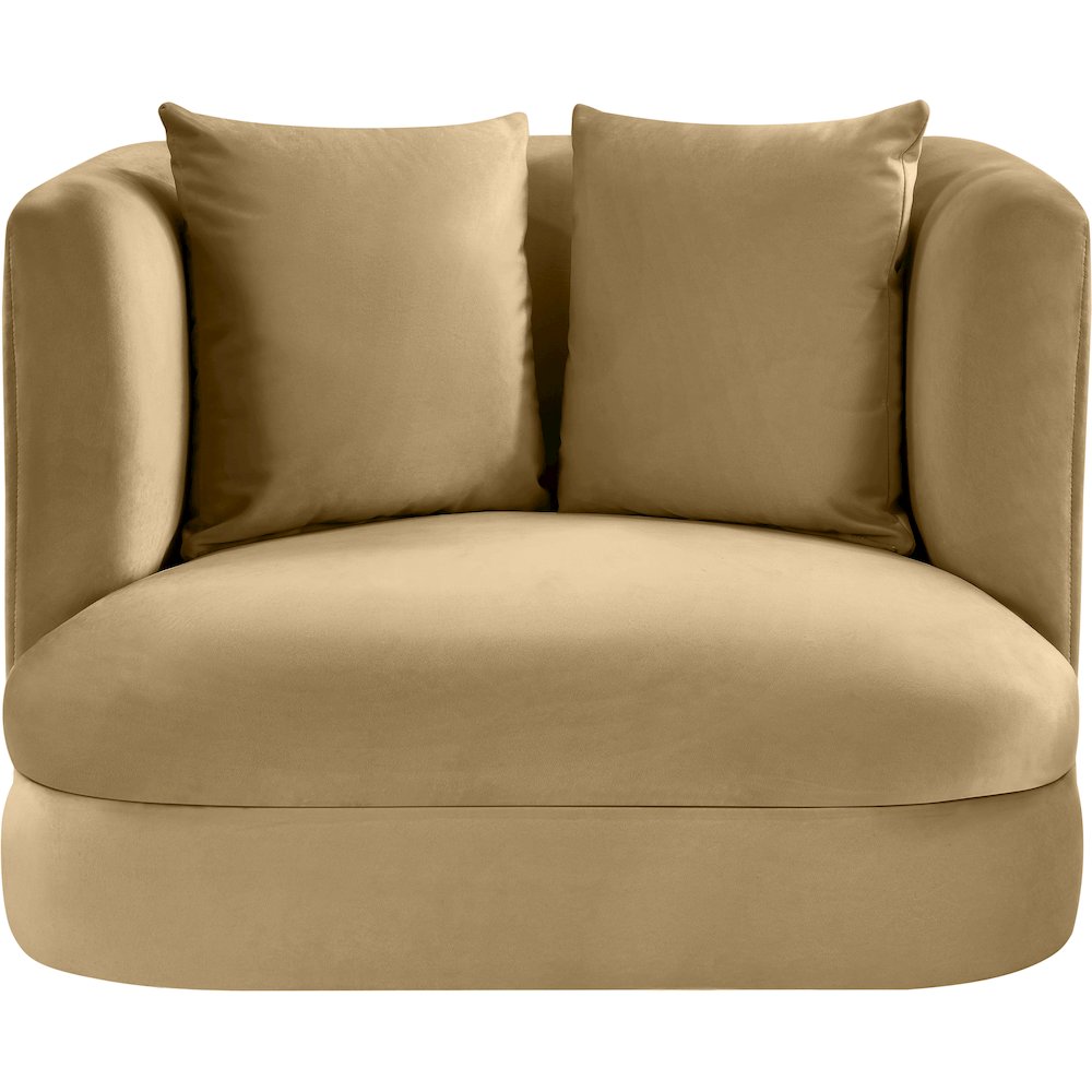 Alder Camel Velvet Chair